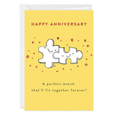 A Perfect Match Custom Anniversary Card