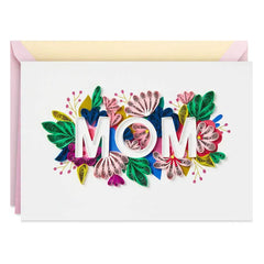 Celebrating You Quilled Paper Handmade Mother's Day Card for Mom