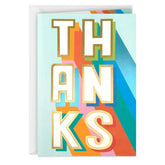 Rainbow Letters Blank Thank-You Card