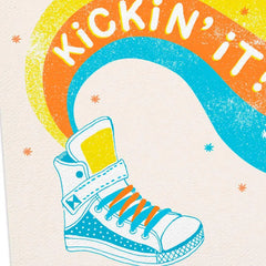 Kickin' It Old-School Cool Funny Birthday Card