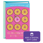 Rainbow Sprinkles Donut Gift Card Greeting Funny Birthday Card