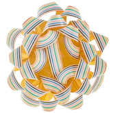 4.6" Colorful Stripes on White Recyclable Gift Bow