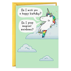 Unicorn You Magical Bastard Funny Birthday Card