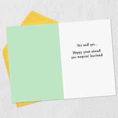 Unicorn You Magical Bastard Funny Birthday Card