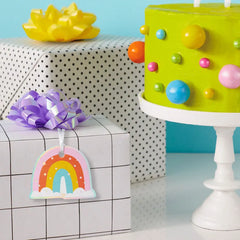 Rainbow on Clouds Die-Cut Gift Tag