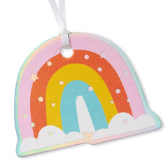Rainbow on Clouds Die-Cut Gift Tag