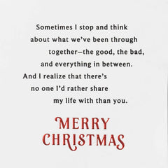 Real Love Christmas Card for Husband