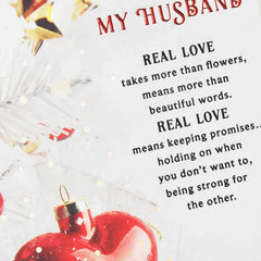 Real Love Christmas Card for Husband
