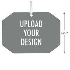 Design-Your-Own Horizontal Rectangle Metal Personalized Ornament, Custom Photo