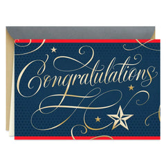 Your Hard Work Paid Off Military Congratulations Card