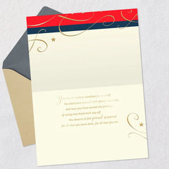 Your Hard Work Paid Off Military Congratulations Card