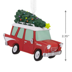 Red Car With Tree Hallmark Ornament