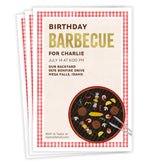 Classic Barbecue Flat Birthday Invitation