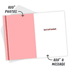 Love You More Than Football Funny Custom Valentine's Day Card