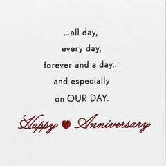 Love You All Day, Especially on Our Day Romantic Anniversary Card for Spouse