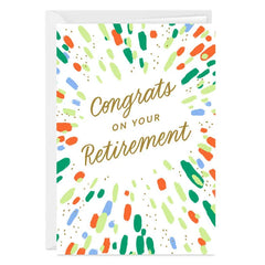 Splatter Art Custom Retirement Card