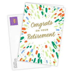 Splatter Art Custom Retirement Card