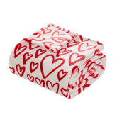 Illustrated Hearts Throw Blanket, 50x70