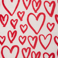 Illustrated Hearts Throw Blanket, 50x70