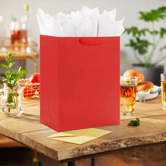 10.4" Red Large Square Gift Bag