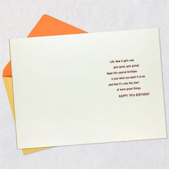 The Start of Something Big 19th Birthday Card
