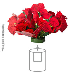 Build-a-Bouquet Red Roses Pop-Up Paper Flowers