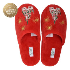 Hallmark + Disney Holiday Ever After Red Castle Slippers