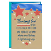 The Blessing of Freedom Religious Veterans Day Card