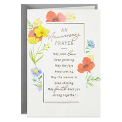An Anniversary Prayer of Blessing Religious Anniversary Card for Couple