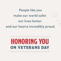 You Make Our World Better Veterans Day Card