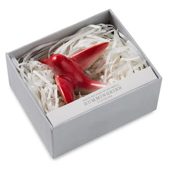 Sculpted Red and Orange Hummingbird Figurine, 1.85"