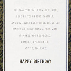 Respected, Appreciated and Admired Birthday Card for Father