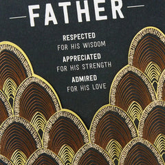 Respected, Appreciated and Admired Birthday Card for Father