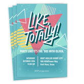 Like, Totally Retro Party Invitation