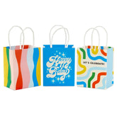 4" Retro Birthday 3-Pack Gift Card Holder Mini Bags