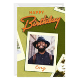 Retro Lettering Custom Birthday Card