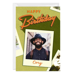 Retro Lettering Custom Birthday Card