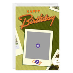 Retro Lettering Custom Birthday Card