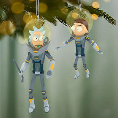 Rick and Morty "Get Back in the Car, Morty!" Ornaments, Set of 2