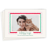 Hugs Rickrack Flat Holiday Photo Card
