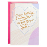 Lucky Me, Amazing You Romantic Birthday Card