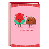 I'd Pick You Every Time Romantic Valentine's Day Card