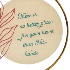 No Better Place Than in His Hands Hanging Glass Sentiment