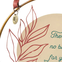 No Better Place Than in His Hands Hanging Glass Sentiment
