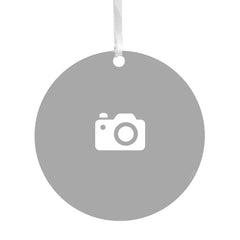 Design-Your-Own Round Metal Personalized Ornament, Custom Photo