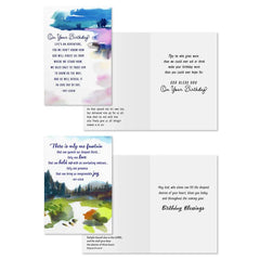 Roy Lessin Watercolors Assorted Religious Birthday Cards, Box of 12