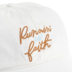 Running on Faith White Baseball Cap