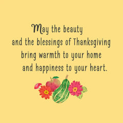 May Beauty and Blessings Warm Your Heart Thanksgiving Card