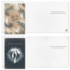 Rustic Elegance Boxed Christmas Cards Assortment, Pack of 24