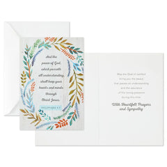 Rustic Floral Assorted Religious Sympathy Cards, Pack of 12